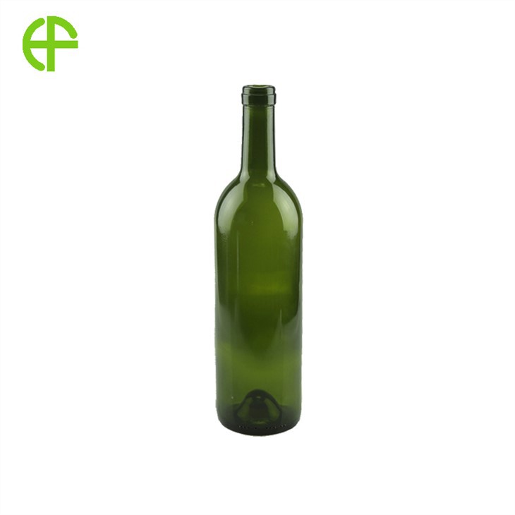 750ml Dark Green Bordeaux Wine Bottle
