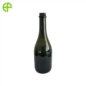 Dark Green Champagne Glass Bottle