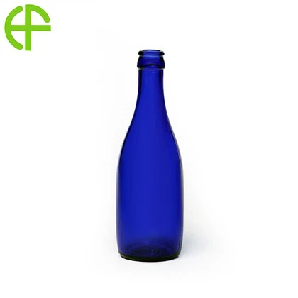 330ml Cobalt Blue Sparkling Water Glass Bottle