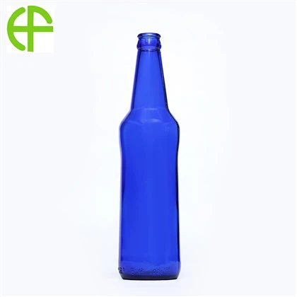 500ml Cobalt Blue Snow Beer Glass Bottle