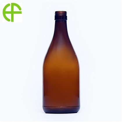 750ml Amber Old Beijing Liquor Glass Bottle
