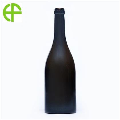 750ml Olive Green Deep Bottom Burgundy Wine Bottle